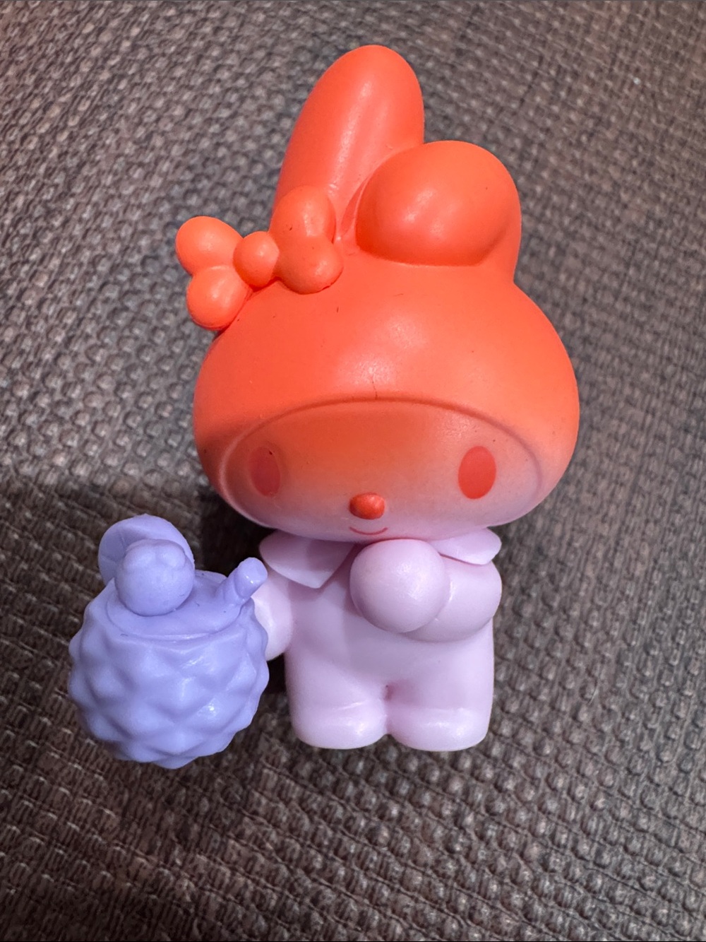 Sanrio My Melody Pink Hood Figurine with Blue Cupcake